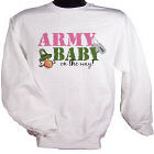Military Baby On The Way Personalized Maternity Sweatshirt